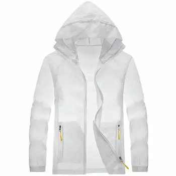 Одежда для защиты от солнца из ледяного шелка для мужчин летом, легкая и дышащая куртка, свободная рубашка для рыбалки, быстросохнущая одежда для защиты от солнца XXXXL белый