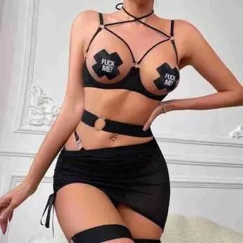 Одежда Горячая Сексуальное Нижнее Белье Бюстгальтер Комплект Сексуальный Подвесной Страпон Одежда S