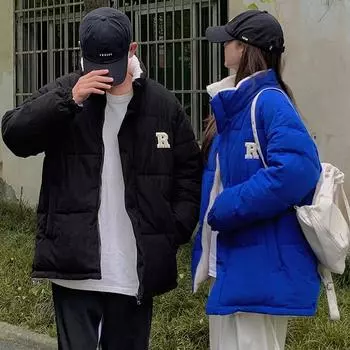 Одежда из хлопка 2024 года, новое женское короткое утолщенное зимнее вельветовое пальто свободного покроя с двумя сторонами S темно-зеленого