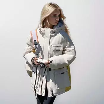 Одежда из хлопка для женщин 23024 модная высококачественная одежда из хлопка для мужчин и женщин с одинаковым утолщенным свободным пальто S жёлтый