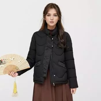 Одежда из хлопка для женщин, модная, высококачественная пряжка, китайская одежда из хлопка для женщин, свободное утолщенное пальто M розовый