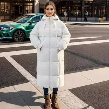 Одежда из хлопка Spot live, длинная плотная свободная шапка с капюшоном, новогодняя универсальная повседневная куртка M