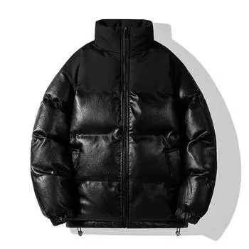 Одежда из искусственной кожи с хлопковой подкладкой, одежда в гонконгском стиле с хлопковой подкладкой для подростков, повседневная универсальная мужская одежда для хлеба S