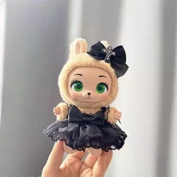 Одежда Костюм Динозавра 17см/6,7дюйма Кукла, Набор из 2 предметов Шляпа Одежда, Стильная Очаровательная Одежда для Кукол Аксессуары для Мальчиков и Девочек (Кукла не входит в комплект) чёрный