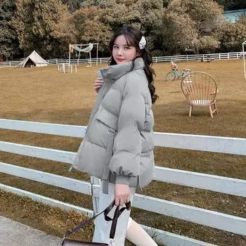 одежда модная не по сезону цена свободная одежда на хлопковой подкладке женские утолщенные куртки с капюшоном на хлопковой подкладке одежда для хлеба зимние пальто S [recommended 85-50kg]