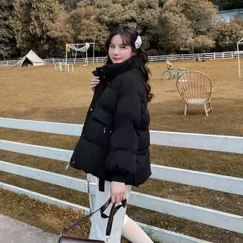 Одежда Модная Несезонная Цена Свободная Одежда На Хлопковой Подкладке Женские Утолщенные Куртки С Капюшоном На Хлопковой Подкладке Одежда Для Хлеба Зимние Пальто S [recommended 85-50kg] серый