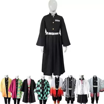 одежда Muichiro Tokito Косплей Костюм Детский Косплей Подарок на День Рождения Косплей Одежда Культурный Фестиваль Хэллоуин Вечеринка Маскировка Костюм День Muichiro