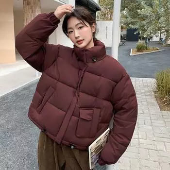 Одежда на пуховой ватной подкладке, осенняя и зимняя европейская одежда на ватной подкладке, куртки, утолщенные куртки на ватной подкладке Pinghu M белый