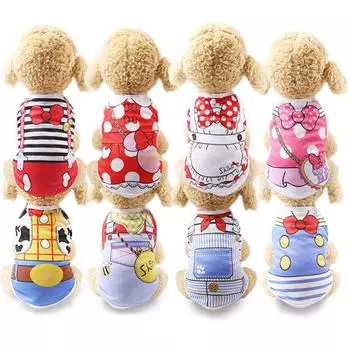 Одежда, различная одежда для домашних животных, жилет для кошек, дышащий плюшевый мишка, 1 шт., новая футболка для маленьких собак, сетка, летние милые аксессуары для домашних животных и щенков L