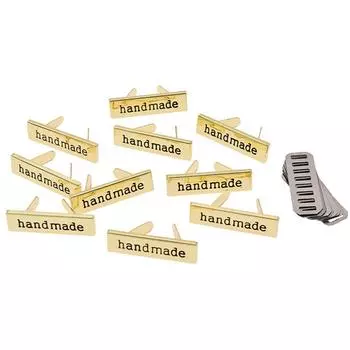 Одежда ручной работы, сумки для одежды, этикетки ручной работы, бирки, шитье букв, прямоугольные металлические этикетки 3.6cm*1cm