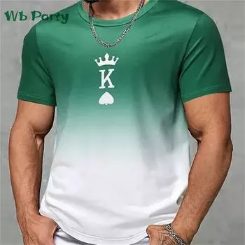 Одежда с градиентным принтом 3D-принт Мужская летняя одежда Футболки Футболки большого размера с коротким рукавом для мужчин Футболки с коротким рукавом для мужчин Спортивная одежда для мужчин S