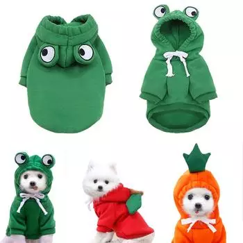 Одежда с капюшоном для собак, базовый свитер для щенков, пальто, милая теплая куртка в форме морковки, одежда для домашних животных, одежда для холодной погоды, верхняя одежда для маленьких собак, кошек XL