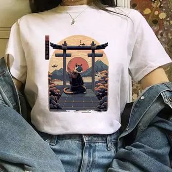 Одежда с принтом, модная женская футболка с принтом, летняя футболка 2023 года, милая стильная футболка с короткими рукавами и рисунком, футболка больших размеров XL