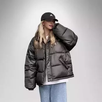 Одежда с пуховой подкладкой из хлопка, женская зимняя новинка 2024 года, корейская версия, хлопковая одежда, модная короткая стойка-воротник, утолщенная одежда из хлеба S [Below 55kg is recommended]