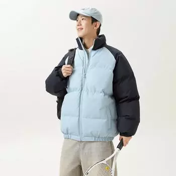 Одежда с рукавами из хлопка, мужская зимняя новая японская ретро молодежная универсальная хлопковая одежда, уличная свободная теплая куртка S чёрный