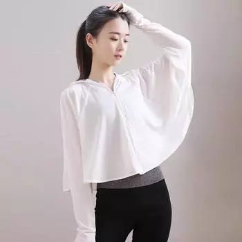 Одежда с широкими полями для защиты от солнца для женщин летом, куртка из ледяного шелка, кардиган для защиты от солнца для езды на велосипеде и электромобилях, защита от УФ-лучей Average size 80-140cm белый