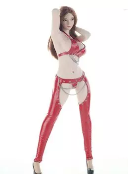 одежда сексуальная одежда женская эротическая открытая промежность униформа женская кукольная одежда красная 1/6 1/6 (не включены кузов, голова,)