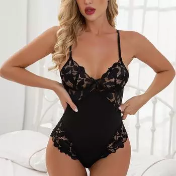 Одежда сексуальное нижнее белье соблазнение маленькая грудь шоу большая кружевная сетка сексуальная горячая свободная флирт пижама страсть S