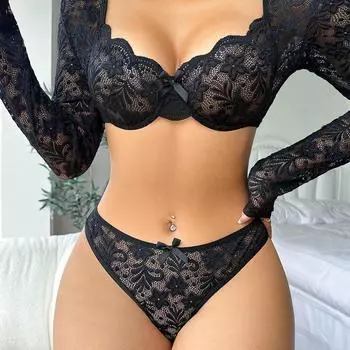 Одежда сексуальное женское белье сексуальное белье униформа пижамы милая женская одежда воздержание раздельная униформа кружевной костюм S
