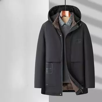 Одежда со съемным капюшоном из графенового хлопка Деловая повседневная теплая одежда из хлопка Куртка XL
