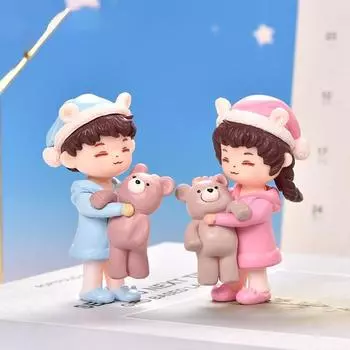 Одежда своими руками Пижамы Подарок на День святого Валентина Изысканные парные фигурки Поделки Украшения для торта Микроминиатюры boy