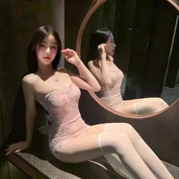 Одежда топ-труба вышитый принт перспектива кимоно новое китайское классическое сексуальное платье-обертка на бедра чистое желание One size