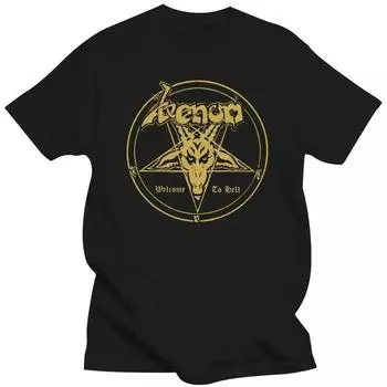 Одежда унисекс VENOM Metal Band Welcome To Hell Album Logo Unisex S Черная футболка Размер S-3XL Унисекс Унисекс WoUnisex Топы Футболка 4XL