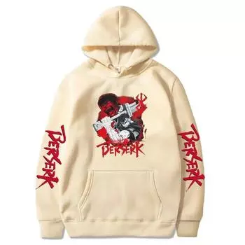 Одежда в стиле аниме «Берсерк», толстовки с капюшоном с принтом «кишки», мужские и женские толстовки высокого качества, толстовка с длинными рукавами на четыре сезона, уличная одежда в стиле хип-хоп XS хаки