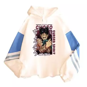 Одежда в стиле аниме «Jujutsu Kaisen» Choso Graphic Printed Men s Hoodies Y2k Patchwork Sweatshirt Harajuku Comfortable Unisex Pullover 4XL оранжевый