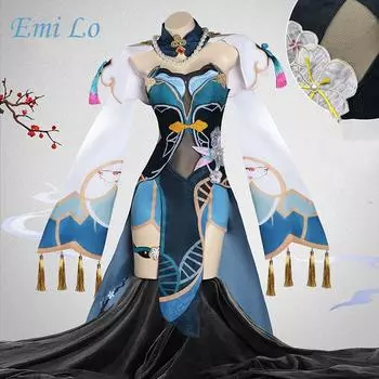 Одежда Ysir Emi Lo Cos Honkai Impact Ruan Mei s, одежда для косплея, полный комплект аниме C, женская одежда XS зелёный