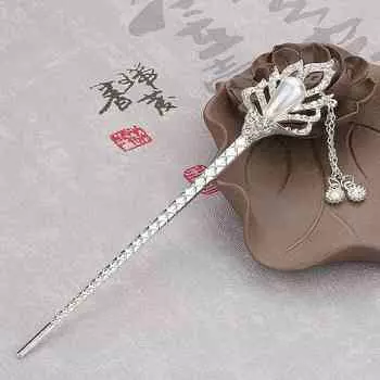 Одежда, застежка для волос Bianhua, винтажные головные уборы, заколка для волос, шпилька с кисточкой, прическа, булавка в древнем стиле, ханьские китайские аксессуары для волос, классический двор 15*3cm