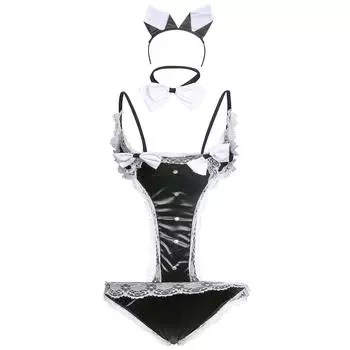 Одежда женская кружевная одежда с кроликом COS женское нижнее белье, косплей сексуальная цельная одежда с кроликом one size fits all