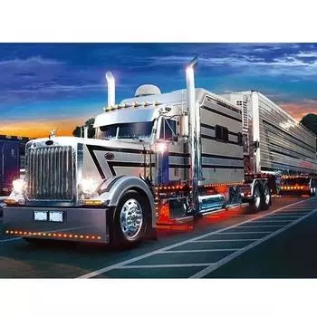 Один 11,8x15,7 дюймов 5D DIY Алмазная картина Грузовик Вышивка крестиком, Набор для вышивания, Алмазная картина со стразами, Ручной подарок для украшения дома Round drill 30x40cm