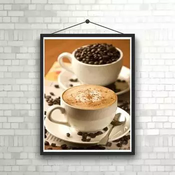 Один 11,8x15,7 дюймов 5D DIY Алмазная картина Кофе Вышивка 5D Украшение дома Подарок Round drill 30x40cm