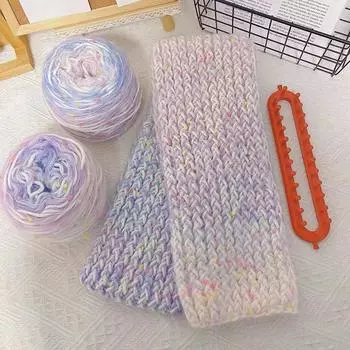 Один клубок радужной конфетной шерсти для ручного вязания мохер новая исландская шерсть градиентный цвет толстая шерстяная пряжа шарф своими руками ручная смешанная пряжа 1.5g