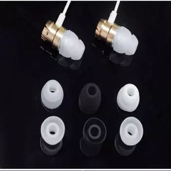 Один комплект двухслойного силиконового чехла для гарнитуры чёрный