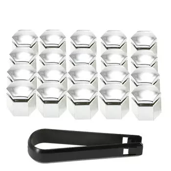 Один комплект из 20 шт., 17 мм, колпачок болта крышки колесной гайки для Vauxhall серый