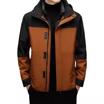 Одинаковый стиль для мужчин и женщин со съемной пуховой подкладкой. Зимняя куртка-пуховик с капюшоном, защищающая от холода. S