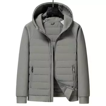 Одинаковый стиль для мужчин и женщин, стиль для пары на открытом воздухе, легкая пуховая куртка, куртка с капюшоном, новая рабочая одежда для осени и зимы, пуховая куртка S бежевый