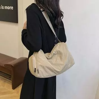 Одинаковый стиль для мужчин и женщин, универсальная, модная и повседневная, портативная и многофункциональная сумка для хранения вещей на плечо с косой талией, повседневная one size fits all чёрный