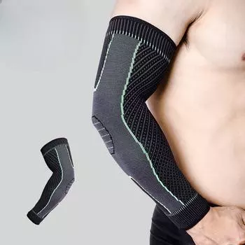 Одинарная баскетбольная нарукавная защита для уличного мужского трикотажного удлиненного дышащего велосипедного баскетбольного нарукавника Average size single
