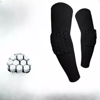 Одинарная баскетбольная сотовая защита для рук. Защита для локтей. Защита от столкновений. Высокоэластичная, дышащая, быстросохнущая, из полиэстера. Расширенная защитная экипировка из лайкры. Single-XS чёрный