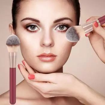 Одинарная кисть для макияжа большого размера, косметический аксессуар, повторно используемая, полезная фиксирующая рассыпчатая пудра для девочки