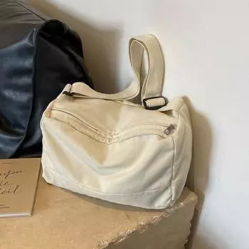 Одинарная легкая наплечная сумка-кроссбоди рюкзак прочный модный материал белый