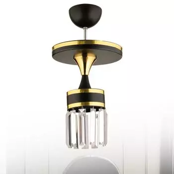 Одинарная позолоченная современная роскошная люстра с подносом и хрустальным камнем