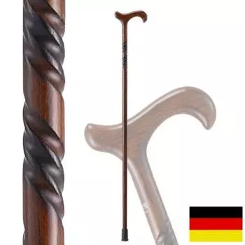 Одинарная трость деревянная трость, сделано в Германии Одинарная трость Gastlock GA-9 коричневый