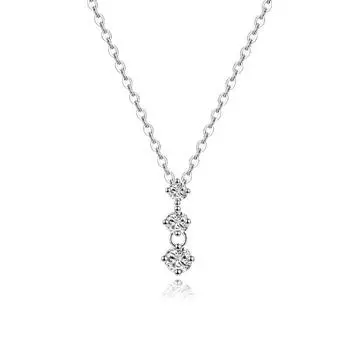 Одинарное циркониевое ожерелье Геометрическая круглая бриллиантовая цепочка-воротник Темпераментная простая шейная цепочка женская