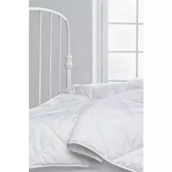 Одинарное пуховое одеяло из микрофибры - белое