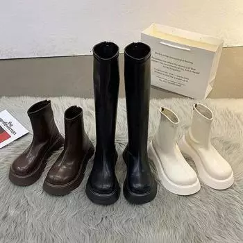 Одинарные ботинки короткие женские ботинки осень 2025 новые кексы нескользящие интернет знаменитости мода универсальные маленькие ретро тонкие ботинки 35