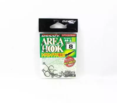 Одинарные крючки Decoy AH-3 с затыканием по площади, размер 8 (1436)